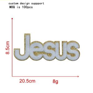 Moda. Letras bordado apliques 5,5 CM altura <span class=keywords><strong>NFL</strong></span> equipo nombre CHIEFS Chenille rojo brillo inglés letra hierro en parches - Product Image 5