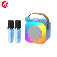 Enceinte LED avec lumière, mini enceinte Bluetooth pour karaoké à domicile, lecteur de musique avec micro sans fil K14
