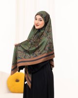 Hijab Modal Premium dengan Cetakan Bunga Besar Watercolour, Lembut, Ramah Kulit, dan Mudah Dibungkus untuk Wanita Muslim