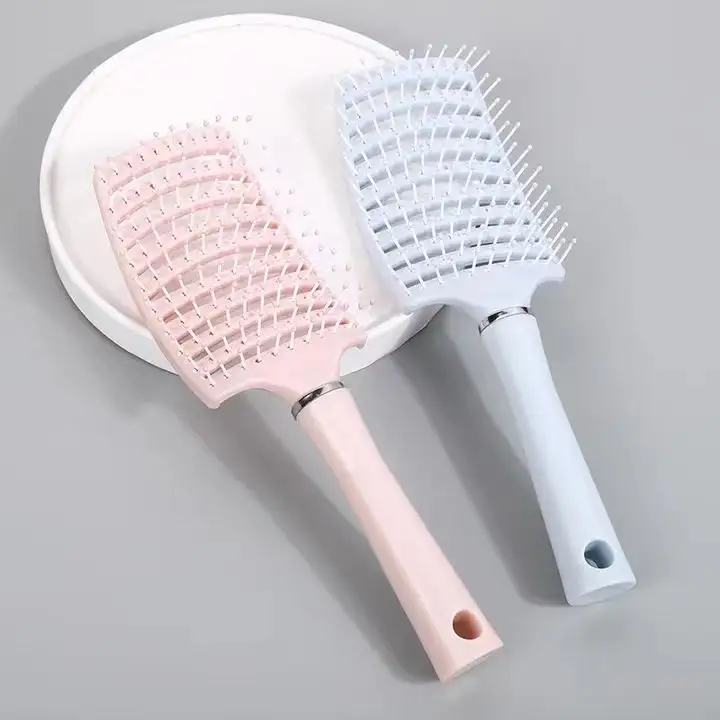 Fashionable Salon Arc Ventilation Twisted Hair Brush Customized Logo Dry and Wet Massage Hair Brush Salon Hairdressing Tools