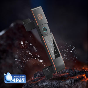 Serrure de <span class=keywords><strong>porte</strong></span> intelligente pour cour intérieure, étanche, en aluminium, avec empreinte digitale, mot de passe numérique, coulissante, anti-effraction - Product Image 5