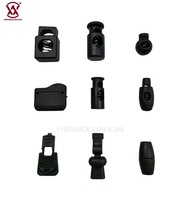 Boucle de serrage à double trou en plastique pour cordon, embout OEM, vente en gros d'usine pour accessoires de cordon de serrage de vestes, sacs à dos et bagages