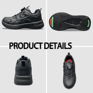 AKS Factory OEM hebilla giratoria cómodo zapato escolar para niños 2025 nuevos zapatos niños niñas Pu impermeable moda niños <span class=keywords><strong>zapatillas</strong></span> - Product Image 2