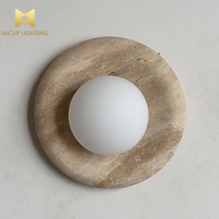 Lampu Dinding Giok Alami Gaya Wabi-sabi Lampu Dinding Latar Belakang Vila Hotel Mewah Lampu Dinding Batu Gua Lampu Kamar Tidur Marmer