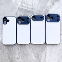 Funda de teléfono en blanco para impresión UV, de TPU, con lámina de PC blanca suave y recubrimiento gratuito, para iPhone 17, con orificio fino para máquina expendedora