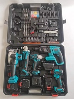 Ensemble de perceuse à percussion sans fil portable au lithium, tournevis électrique portatif, batterie, kit d'outils personnalisable OEM, pioche, machine électrique