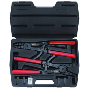 Jeu de 14 pinces à long bec en acier à haute teneur en carbone poignées de circlips internes externes bricolage système de mesure métrique poignée en plastique - Product Image 1