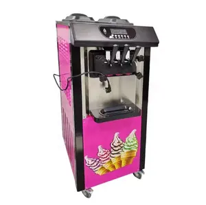 Máquina de helados de nieve al mejor precio Máquina comercial de helados de 3 sabores de acero inoxidable