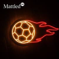 Enseigne lumineuse LED néon pour le football |   Lampe néon pour la décoration murale de la salle de jeux des garçons, de la salle de sport ou de la mancave |   Cadeaux personnalisés en gros, dropshipping