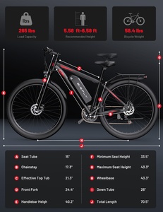 Vélo électrique Bigfly C29 Ultra avec moteur arrière de 65 nm, 750 W, cadre en alliage d'aluminium, 48 V, 15 Ah, entrepôt UE/Royaume-Uni - Product Image 5