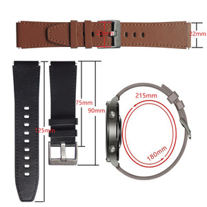 Correa de cuero genuino para <span class=keywords><strong>Huawei</strong></span> <span class=keywords><strong>Gt2</strong></span> <span class=keywords><strong>Pro</strong></span> correa de reloj GT4 5 accesorios de pulsera deportiva bandas de liberación rápida - Product Image 3
