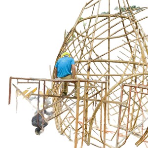 Master Bamboo Pavilion Diameter 4-7M Manual Construction For Outdoor Leisure Decorate Gallery Style - Product Image 4