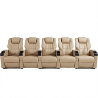 Muebles de cine comerciales modernos al por mayor, sofá VIP reclinable multifuncional con portavasos, asiento de cine en casa de lujo