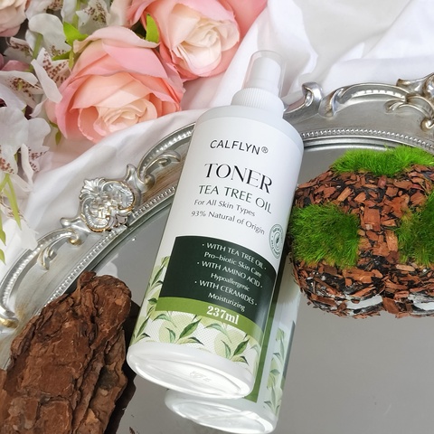CALFLYN Organic Hydrating Non-Greasy Deeply Moisturizing Tea Tree Oil Facial Toner Cleans Facial Water Toner