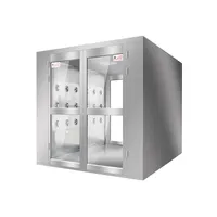 Cabine de douche à air pour salle blanche haute performance avec buse rotative à 360°, purification à 99,9995 % et porte roulante