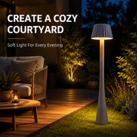 Lampes LED de jardin haut de gamme, éclairage décoratif extérieur de luxe, forme conique rayée, étanche, pour villas et complexes haut de gamme