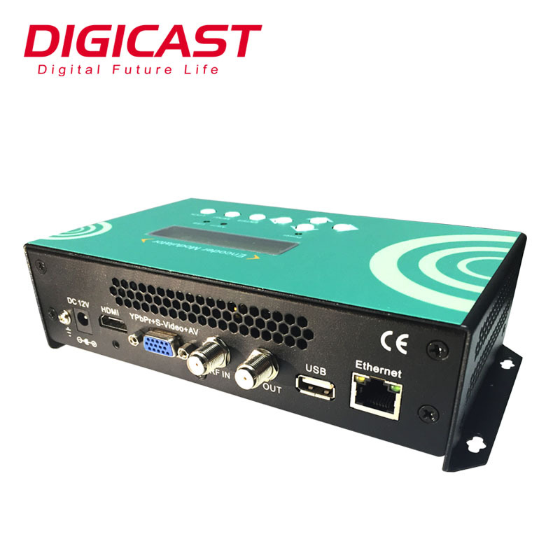 DIGICAST TÉLÉVISION PAR Câble MPEG2 Mpeg4 Modulateur DVB T 1080P Full HD Numérique RF MINI One Canaux Modulateur D'encodeur