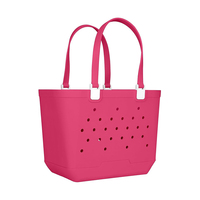 Bolso de Mano Personalizado Tipo B, Duradero, Grande, Mediano, Pequeño, Impermeable, de Silicona, Espuma EVA, Goma, para Playa, con Decoración de Perlas