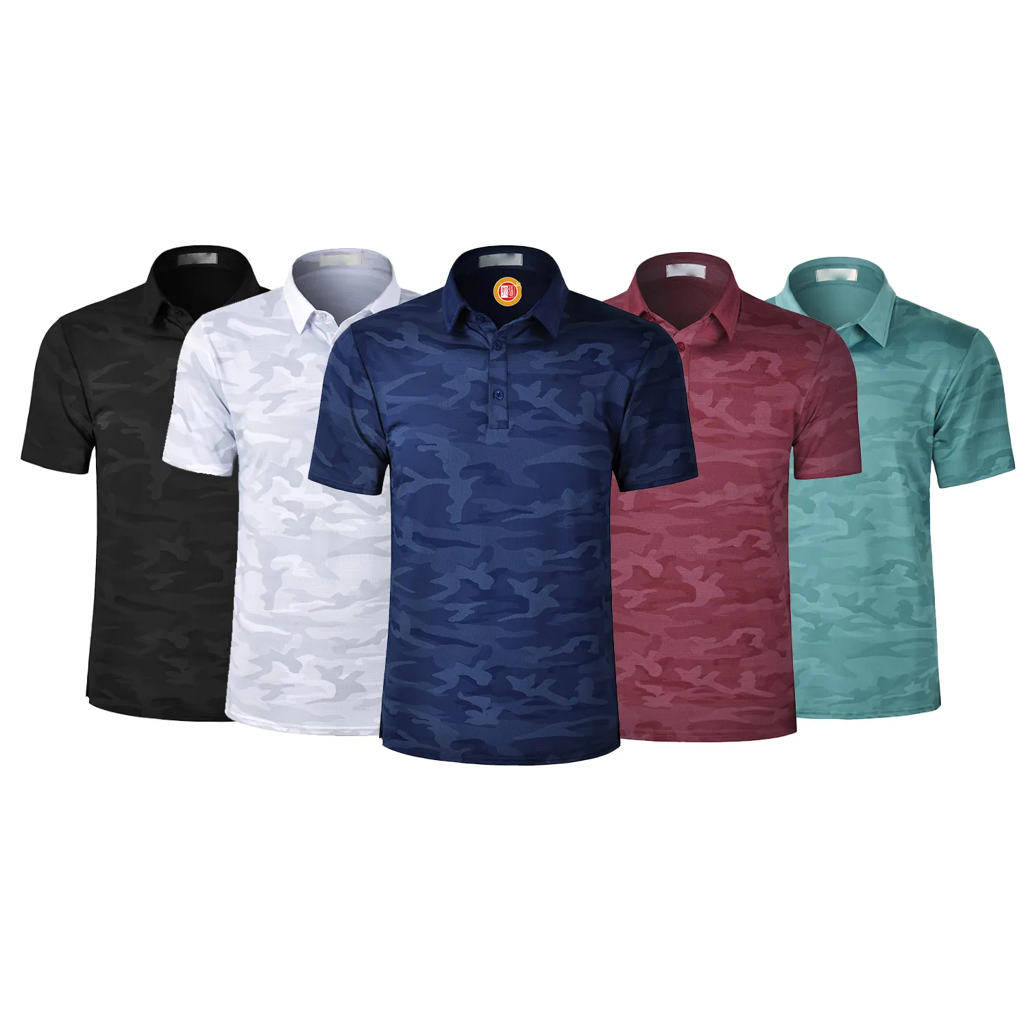 2023 New custom logo embroidered oversized camo allover graphic printing men's golf polo shirts