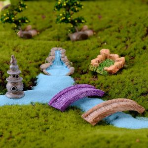 Artigianato personalizzabile in resina con Micro ornamento paesaggistico retrò con modello di pozzo d'acqua del faro del lago occidentale piccolo ponte - Product Image 3