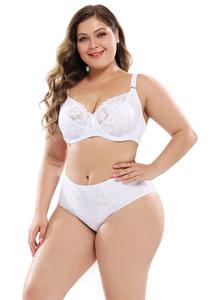 Conjuntos de Lencería Femenina de Tallas Grandes Personalizables con MOQ Bajo, Sujetadores y Bragas para Mujer, con Encaje, Push-Up, Estampado, Sin Costuras, con Broche, Sensual - Product Image 3