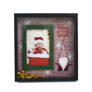 Chất lượng cao hạnh phúc giáng sinh thủ công bằng gỗ khung ảnh đứng UV in gỗ khung ảnh khối - Product Image 3