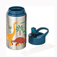 Bouteille d'eau isotherme 500 ml en acier inoxydable 304 pour enfants, avec paille intégrée, affichage de la température, écologique, maintien au chaud 6-12 heures, idéale pour le bureau – Meilleure vente