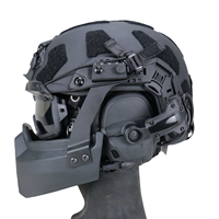Casque tactique léger à protection intégrale FAST avec masque et lunettes IIIA – Équipement de protection pour l'entraînement en extérieur