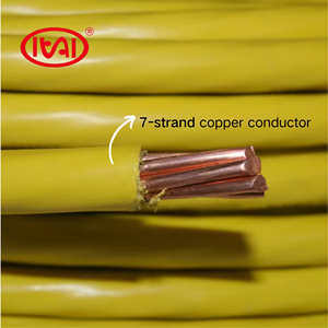 Cable Eléctrico de Cobre Puro 99.997% Aislado con PVC de Alta Calidad, Conductor de 7 Hilos de un Solo Núcleo, Estándar IEC 60227, 100m/rollo - Product Image 3