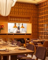 Panneau mural décoratif personnalisé pour restaurant de Singapour, solution complète, ensemble de mobilier de restauration commercial, table, chaise, banquette