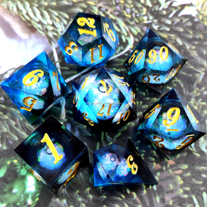 Dungeons &amp; Dragons Clear Glitter Polyhedral Resin <strong>Dice</strong> DND RPG 7 Board Game <strong>Dice</strong> Styles Per <strong>Set</strong> Pieces Colorful <strong>Colors</strong> Liquid Fl - Product Image 5