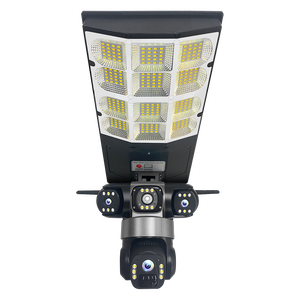 كاميرا إضاءة الشوارع الشمسية V380pro مع بطاقة SIM 4G، <span class=keywords><strong>3</strong></span> عدسات، <span class=keywords><strong>3</strong></span> شاشات، واي فاي، كاميرا PTZ مع إنذار PIR، مع لوحة شمسية 16 واط وبطارية 16000 مللي أمبير - Product Image 1