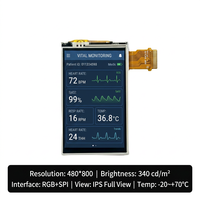 3,5 Zoll TFT LCD Modul 480x800 Industrielles Display RGB SPI Schnittstelle ST7701S Touchscreen OEM ODM LED-Hintergrundbeleuchtung Eingebettet