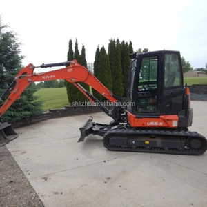 Mini-excavatrice d'occasion U55-5, 5,5 tonnes, 98% neuve, à balayage zéro, avec pince, chenilles en caoutchouc, personnalisable gratuitement - Product Image 3