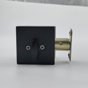 Cerradura de Seguridad para el Hogar Estilo Americano, Forma Cuadrada, Aleación de Zinc Negro Mate, Cerradura de Perno para Puerta de Entrada, Juego de Cerraduras Tubulares con 3 Llaves - Product Image 3