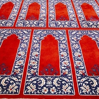 Tapis de mosquée en nylon tufté tissé à poils longs réversible pour Masjid et centre islamique