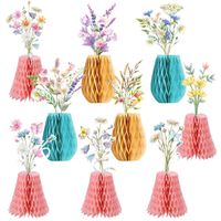 9-teiliges Set Frühlings-Wildblumen-Bienenstock-Tischdekoration für Geburtstagsfeiern, Bienenstock-Display für Partys mit Wildblumen-Thema