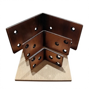 antique bronze Steel Corner Bracket Metal Angle Bracket U Shaped Mounting Support for Furniture <b>Hardware</b> - Product Image 1
