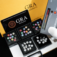 Meilleure Moissanite en vrac de qualité VVS, 3mm-15mm, en Vermeil blanc, avec pierres colorées gris, jaune, rouge champagne, vert, bleu, rose, noir