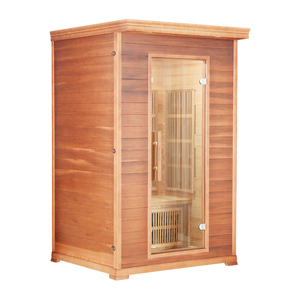 Casa de lujo Terapia de luz roja Sauna infrarroja Cabina de madera Interior Sauna de espectro completo - Product Image 2