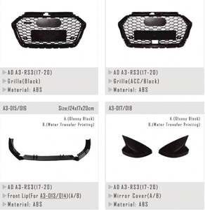 Paragolpes Delantero para AUDI A3 17-20, Actualización a Estilo RS3 - Product Image 3