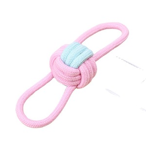 Dog Rope Toy Cotton Rope Macaron Color Chew Toy For Pet Indoor Use - Product Image 4