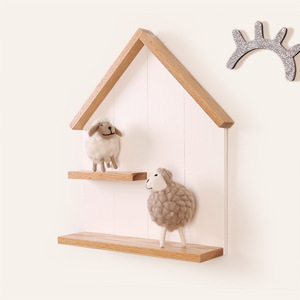 Ins Nordique style petit support de maison en bois massif étagère décorative chambre d'enfant enfants magasin de vêtements doux décoration murale - Product Image 4