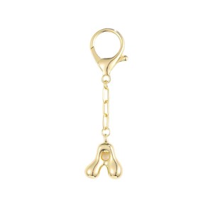 Llavero con Letra Inicial en Forma de Burbuja Chapado en Oro, Colgante Metálico para Bolso o Llaves de Coche - Product Image 1