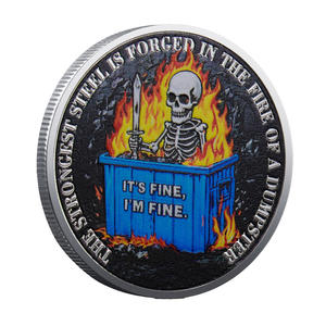 Lagerbestand Gedenkmünze aus Eisen, galvanisiert, rund, mit UV-Druck für Werbegeschenke - Product Image 6