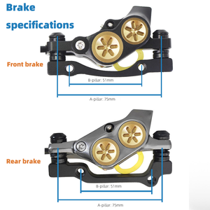 <span class=keywords><strong>Freno</strong></span> de <span class=keywords><strong>Disco</strong></span> Hidráulico para Bicicleta Eléctrica de Litio AFTFA, Corte Magnético Automático, <span class=keywords><strong>Freno</strong></span> Hidráulico de 4 Pistones - Product Image 3