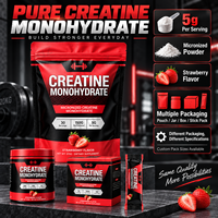 Créatine monohydrate en poudre, marque privée OEM, 5 g par portion, créatine micronisée, fabricant de suppléments