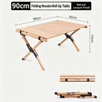 Table pliante moderne en bois massif pour camping, pique-nique, barbecue, plage, voyage, plusieurs tailles