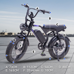 Vélo de montagne électrique tout-terrain, 48V500W, sept vitesses, pneus larges, absorption des chocs, batterie au lithium, feux avant et arrière - Product Image 3