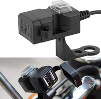 Chargeur rapide double USB pour moto, 12-24V, interrupteur marche/arrêt pour téléphone, tablette, GPS